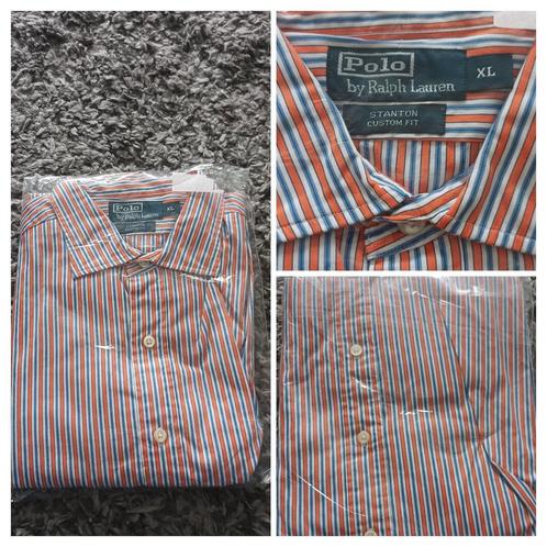 Polo by Ralph Lauren maat xl oranje wit blauw nieuw plastic, Kleding | Heren, Overhemden, Nieuw, Halswijdte 43/44 (XL), Ophalen of Verzenden