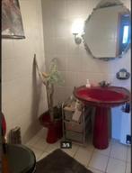 vintage badkamer wastafel + spiegel +wc + lampen + bidet, Ophalen, Huis en Inrichting