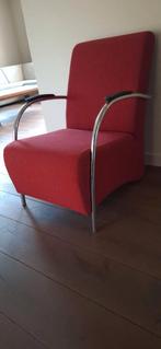 Twee mooie rode fauteuils te koop., Huis en Inrichting, Ophalen, 75 tot 100 cm, Zo goed als nieuw, Metaal