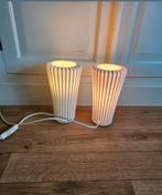 Plissé keramieken tafellampjes bista, Ophalen of Verzenden, Gebruikt, Minder dan 50 cm