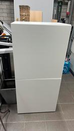 Witte dubbel besta kast wit met legplanken, Ophalen, Zo goed als nieuw, 25 tot 50 cm, 50 tot 100 cm