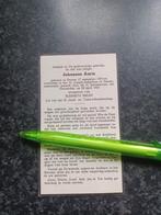 Bidprentje Deurne Johannes Aarts 1876 1963, Verzamelen, Ophalen, Bidprentje