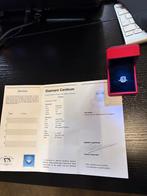 18k gouden ring met aquamarijn & diamanten – Certificaat, 20 of groter, Wit, Ophalen of Verzenden, Zo goed als nieuw