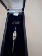 NS Vintage Zilveren Reversspeld - Van Veluw, Ophalen of Verzenden, Zo goed als nieuw, Zilver, Verzilverd