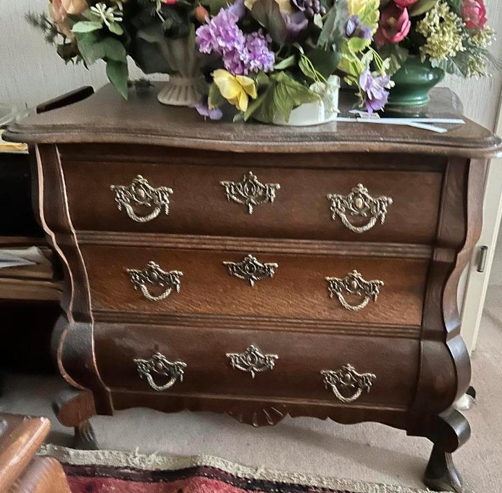 Massief houten ladekast, Huis en Inrichting, Kasten | Ladekasten, Zo goed als nieuw, Minder dan 100 cm, 50 tot 100 cm, 25 tot 50 cm