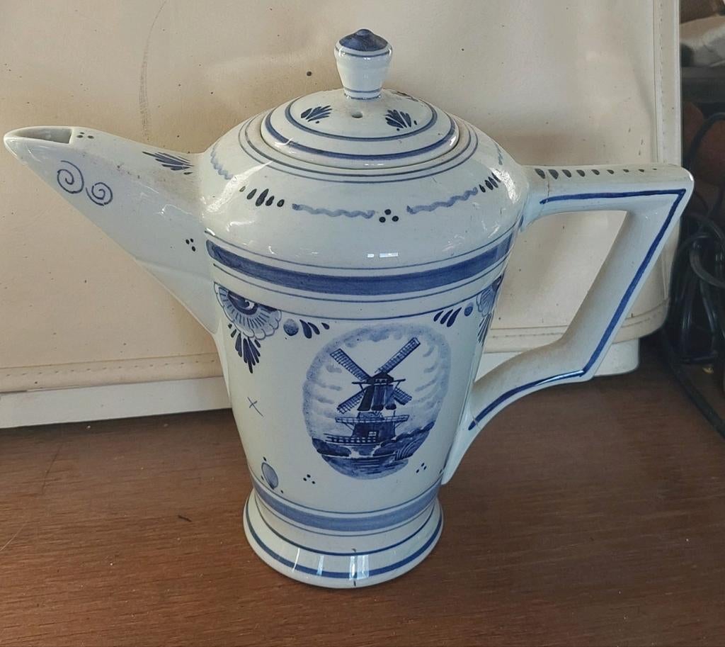 Antieke Delfts Blauwe Theepot - F. Hoimeijer 1955, Ophalen of Verzenden