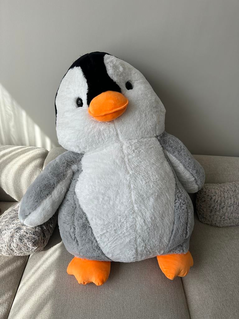 Grote Pinguïn Knuffel - 1 Meter Lang, Ophalen, Pinguïn, Zo goed als nieuw, Meerkleurig