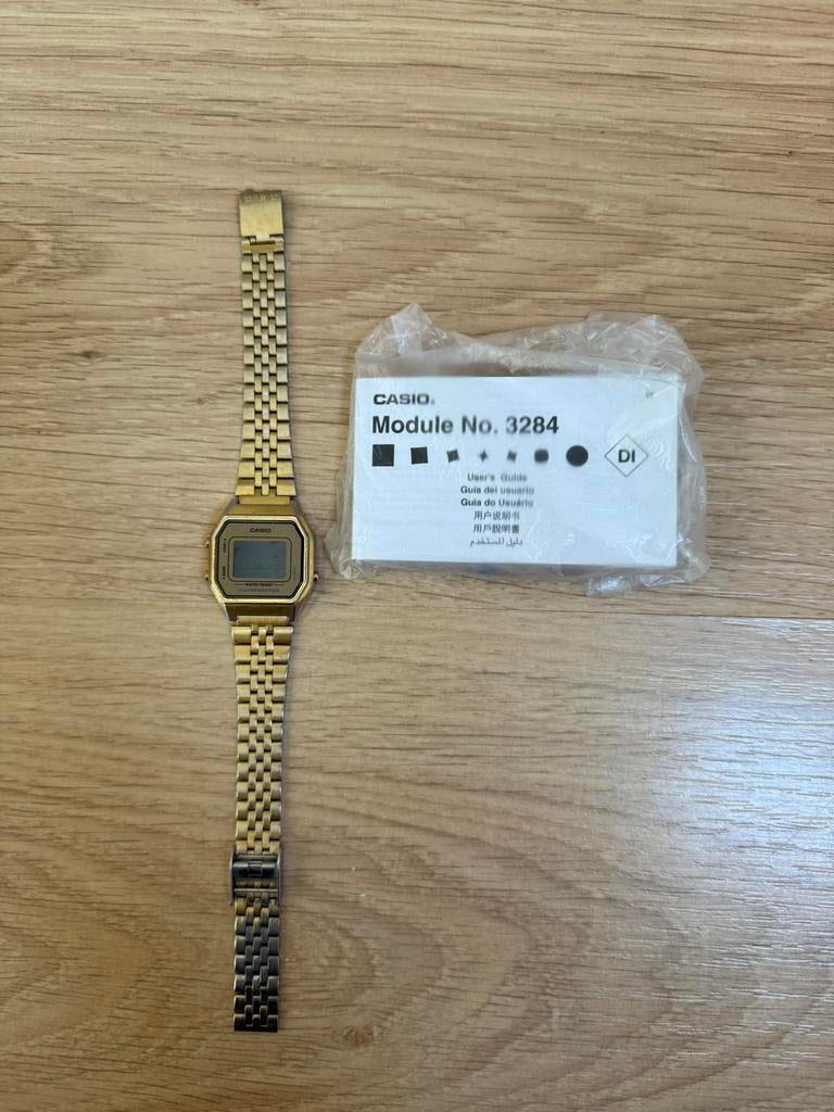Casio horloge goud, Ophalen of Verzenden, Zo goed als nieuw, Staal, Overige merken
