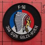 KLU LUCHTMACHT PATCH 314 SQN EINDHOVEN  F-16 PERIODE, Verzenden, Luchtmacht, Nederland, Embleem of Badge