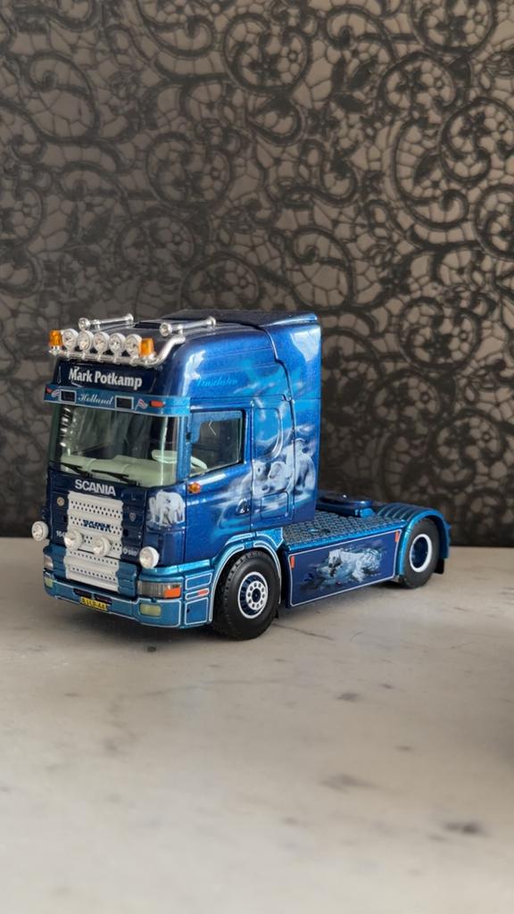 Scania 164 Mark Potkamp, Hobby en Vrije tijd, Modelauto's | 1:50, Ophalen, Zo goed als nieuw, Bus of Vrachtwagen, Tekno