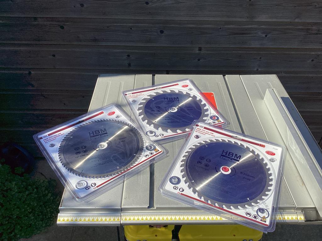 HBM Cirkelzaagbladen 250 mm, 3 stuks, Ophalen of Verzenden, Nieuw, Cirkelzaag