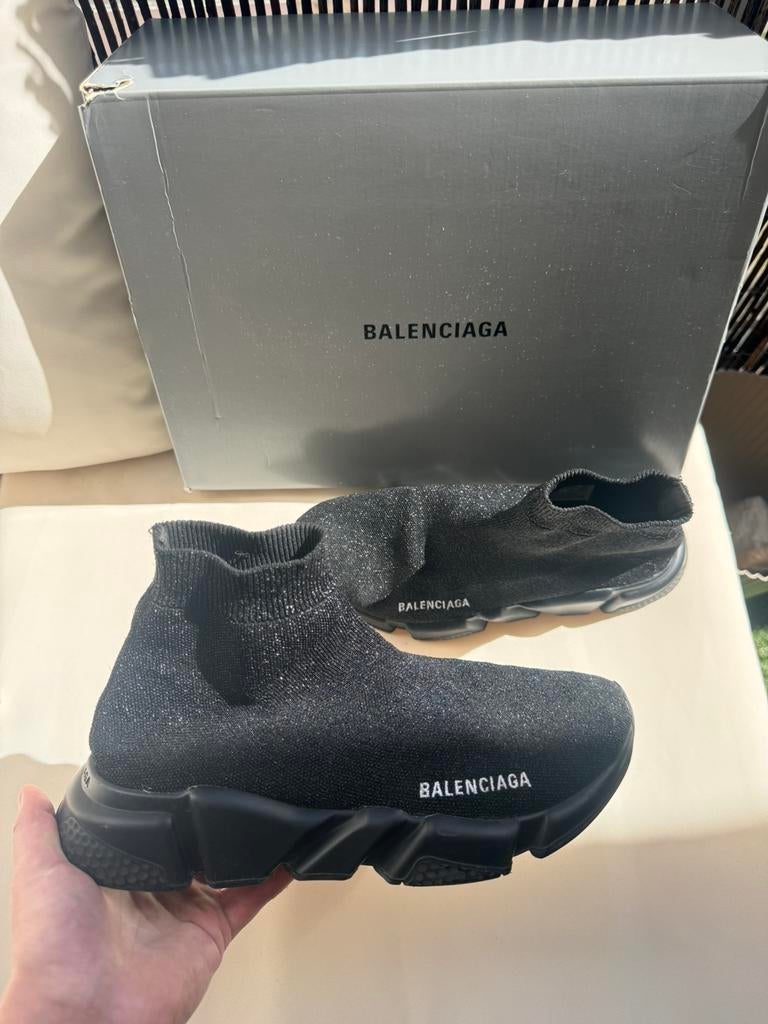 Balenciaga speed trainer glitter - Origineel - maat 40, Kleding | Dames, Schoenen, Ophalen of Verzenden, Zo goed als nieuw, Zwart