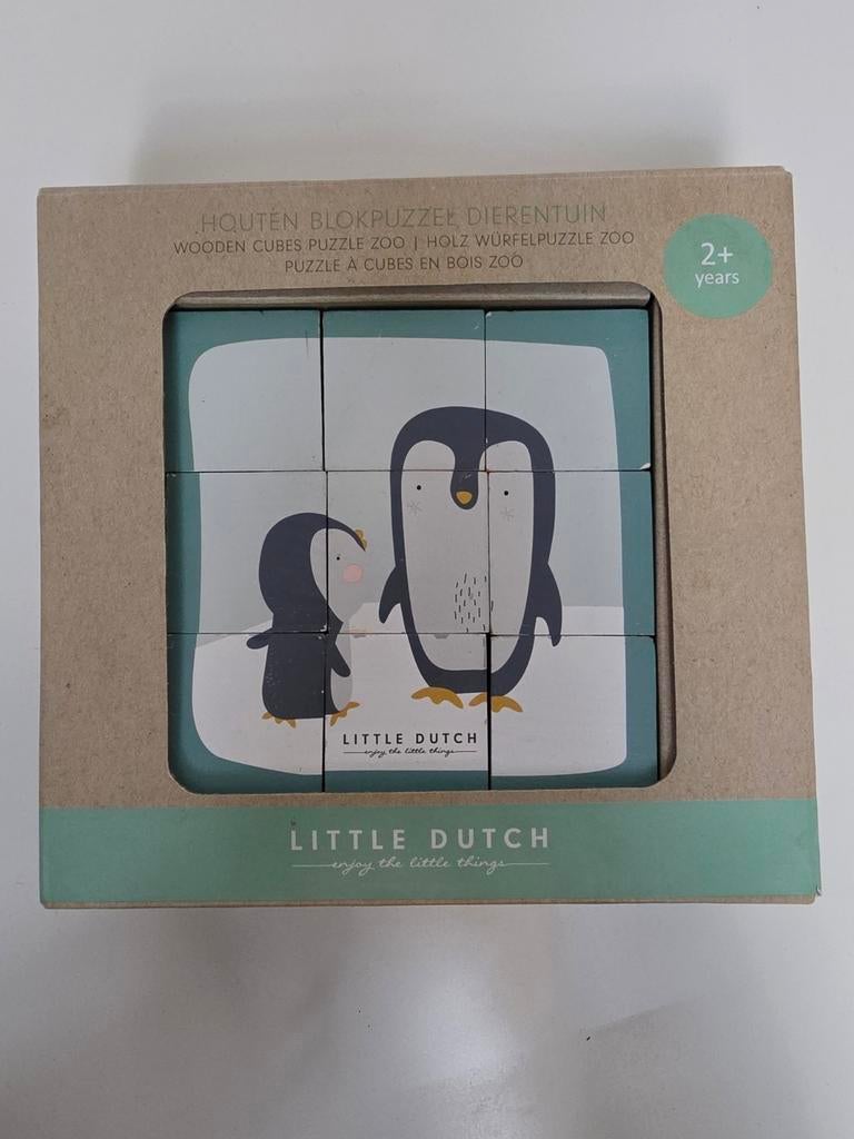 Little Dutch Houten Blokkenpuzzel Dieren, Ophalen of Verzenden, Zo goed als nieuw, Bouwen