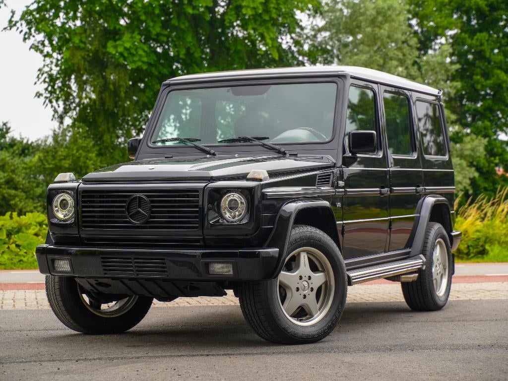 Mercedes G500 2000 Youngtimer, Auto's, Mercedes-Benz, Bedrijf, G-Klasse, Benzine, SUV of Terreinwagen, Automaat, Zwart, Zwart