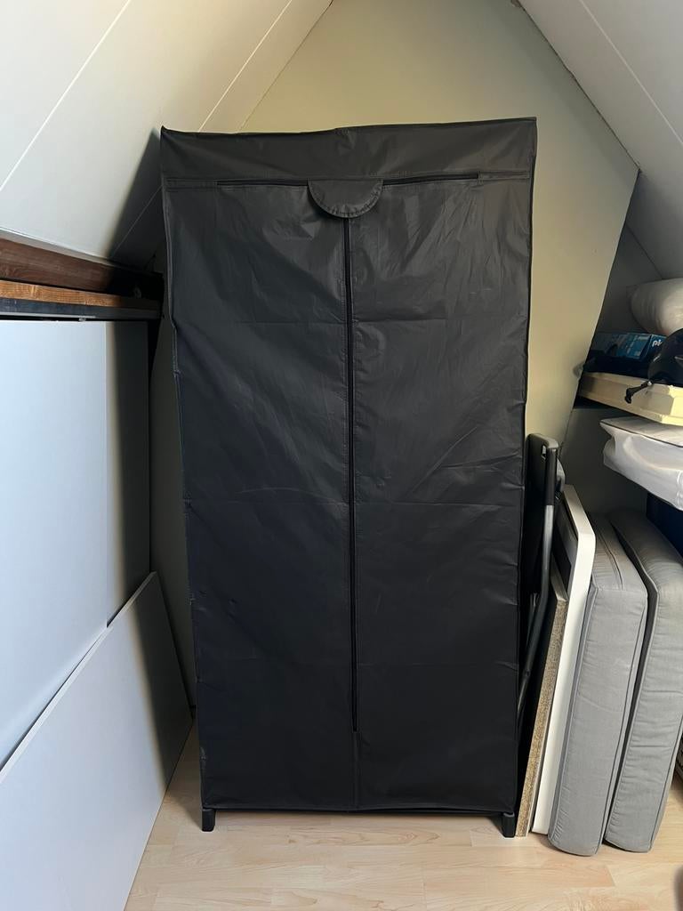 Stoffen extra kledingkast zwart 1 wk gebruikt, Ophalen, Zo goed als nieuw