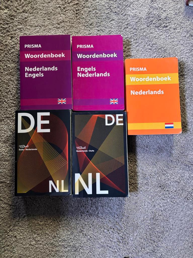Woordenboeken: Nederlands, Engels, Duits (Prisma & Van Dale), Ophalen, Gelezen, Prisma of Spectrum, Nederlands