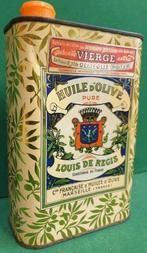 Vintage tin Louis de Regis Olijfolie Retro Blik Olive oil, Verzenden, Gebruikt, Overige, Overige merken