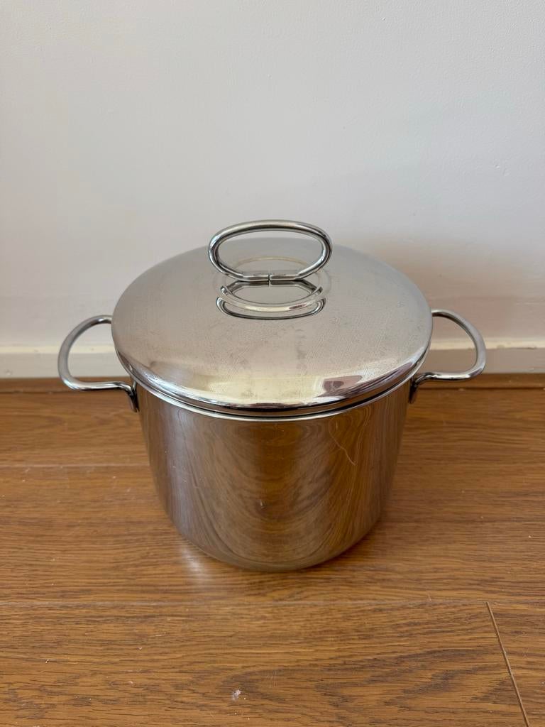 Aeternum inox 18/10 kookpan Made in Italy, Huis en Inrichting, Ophalen of Verzenden, Zo goed als nieuw, Rvs, Kookpan of Snelkookpan