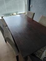 Eettafel met 4 stoelen, Ophalen of Verzenden, Gebruikt, Koloniaal, 4 tot 6 stoelen