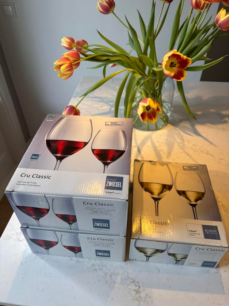 Schott Zwiesel Cru classic wijnglazen, Verzamelen, Glas en Borrelglaasjes, Ophalen, Zo goed als nieuw, Overige typen
