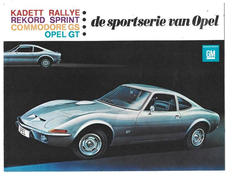 Opel GT Kadett Rallye Rekord Sprint Commodore GS folder, Boeken, Auto's | Folders en Tijdschriften, Zo goed als nieuw, Opel, Ophalen of Verzenden