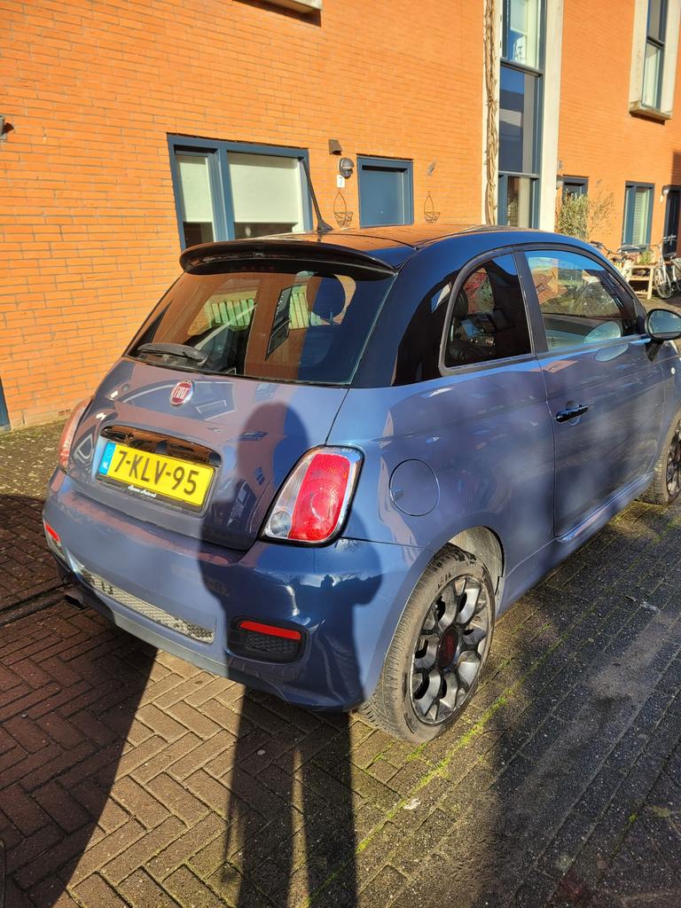 Fiat 500 0.9 85pk Twinair Turbo 2013 Blauw, Auto's, Fiat, Voorwielaandrijving, 31 €/maand, 905 kg, Origineel Nederlands