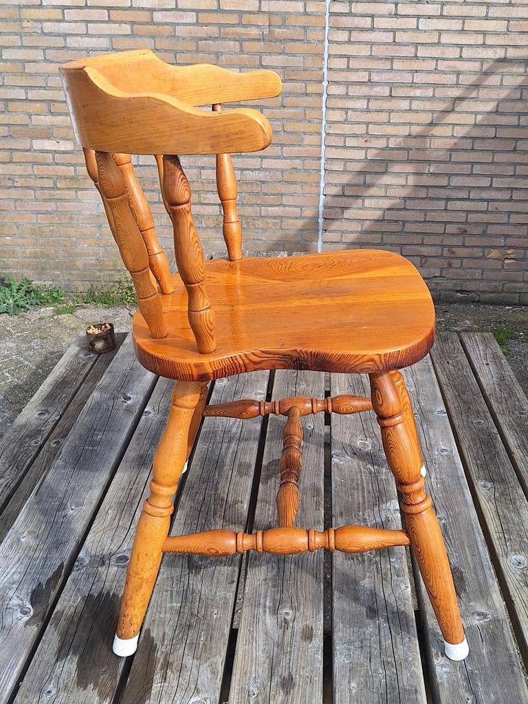 Houten eetkamerstoel retro vintage, Ophalen, Gebruikt, Bruin, Eén