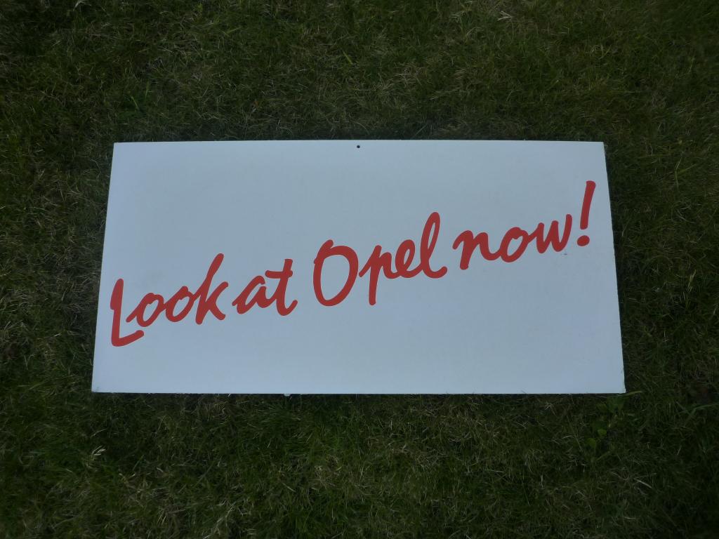 "Look at Opel Now" reclameborden 3x, Ophalen of Verzenden