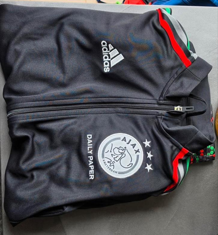 Ajax trainingsvest Daily Paper editie maat S, Kleding | Heren, Sportkleding, Algemeen, Zwart, Ophalen of Verzenden