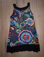 Zwart met Gekleurde Bloementuniek (M-L), Ophalen of Verzenden, Gedragen, Maat 38/40 (M), Zwart