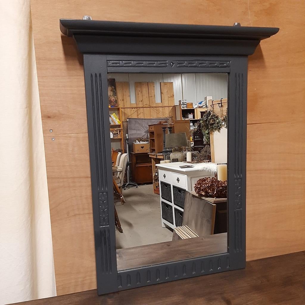 Landelijk, sjieke spiegel, brocante, Ophalen of Verzenden, Rechthoekig, 50 tot 100 cm, Minder dan 100 cm