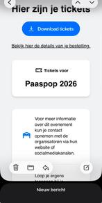 Paaspop weekend ticket 2026, Eén persoon