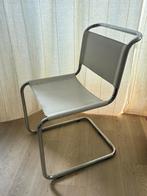 Design stoel modern met chroom en leer, Huis en Inrichting, Stoelen, Ophalen, Zo goed als nieuw, Leer, Eén