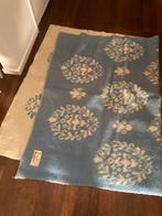 Vintage Hatéma scheerwollen deken, Gebruikt, Eenpersoons, Blauw, Ophalen of Verzenden
