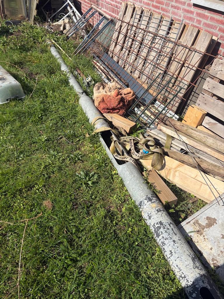 Metalen paal/buis lantaarnpaal - diverse toepassingen, Ophalen, Gebruikt