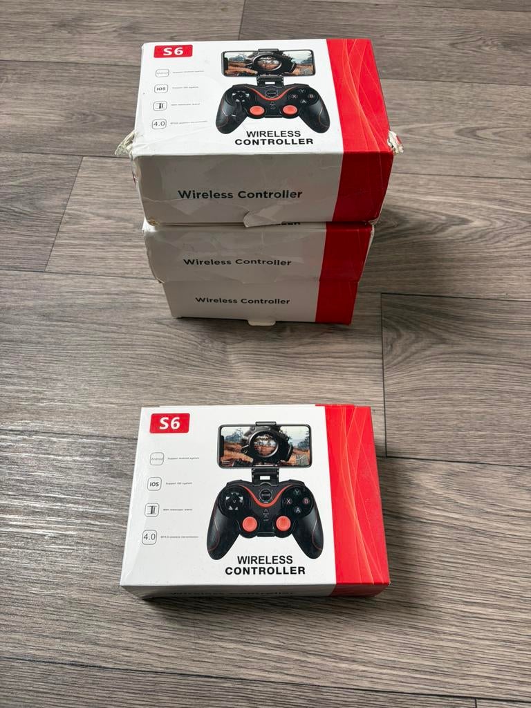 4x S6 wireless controller bundel partij (Bluetooth) – nieuw, Spelcomputers en Games, Spelcomputers | Overige, Ophalen of Verzenden