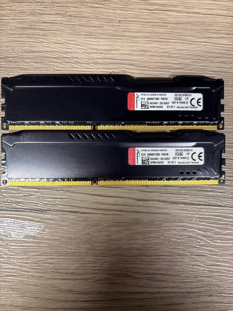 HyperX Fury 16GB (2x8GB) DDR3 RAM Geheugen, Computers en Software, RAM geheugen, Server, 8 GB, DDR3, Ophalen of Verzenden