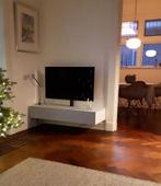 Witte Spectral TV kast 120 x 45 x 20, Ophalen, 100 tot 150 cm, Nieuw, Glas