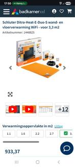 Schluter ditra electrische vloer verwarming 3.3m2, Minder dan 30 cm, Overige typen, Nieuw, Minder dan 60 cm