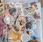 Grote naturel ephemera set snailmail journal scrapbook, Hobby en Vrije tijd, Scrapbooking, Verzenden, Nieuw