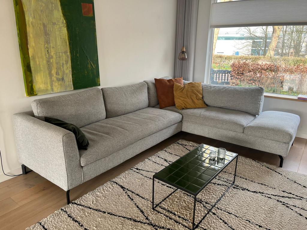 Trendhopper Teramo Hoekbank - Grijs, 300x240 cm, Huis en Inrichting, Banken | Bankstellen, Ophalen, Gebruikt, Minder dan 75 cm