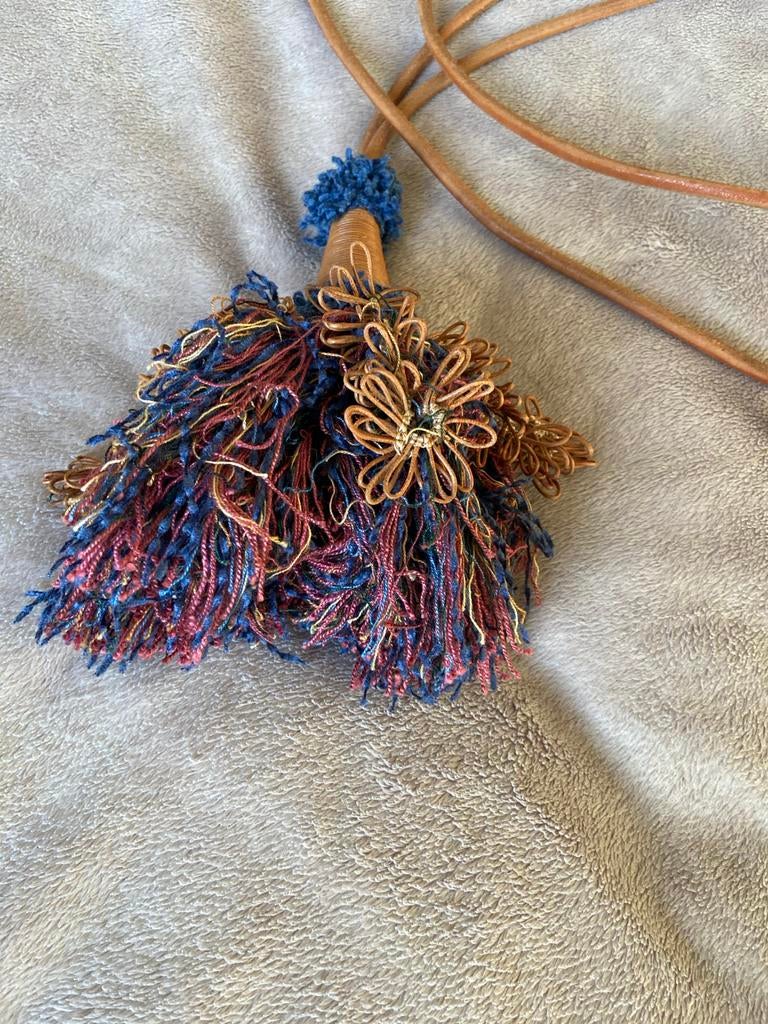 Nieuwe Gordijn Embrasse met Leren Koord - Engels Stijl, Minder dan 50 cm, Bruin, 100 tot 150 cm, Nieuw