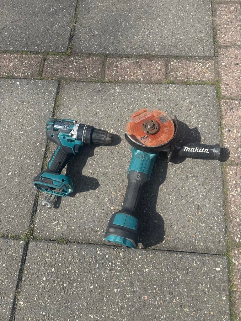 Makita Boormachine en Haakse Slijper Set, Ophalen, Gebruikt, Variabele snelheid, Boor- en Schroefmachine