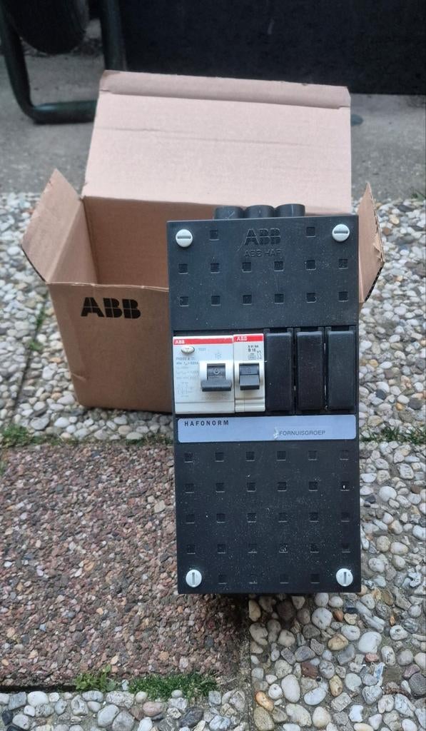 ABB 6 module uitbreidingskast met aardlek en B16 automaat, Ophalen of Verzenden, Nieuw, Overige typen