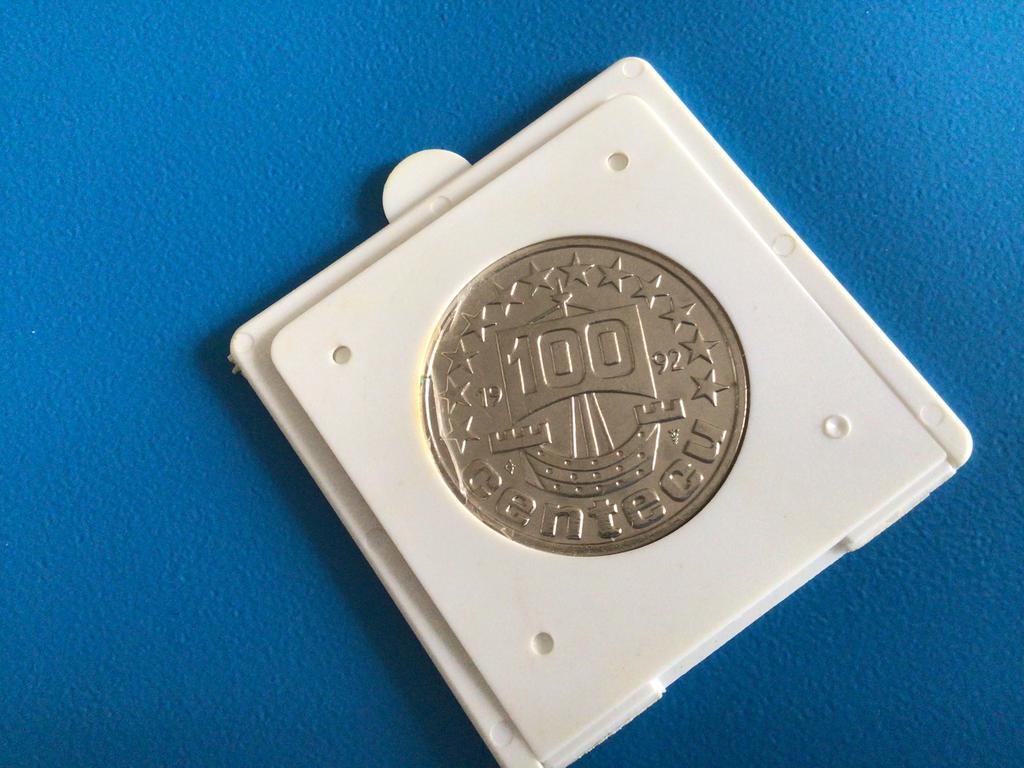 100 ECU Nederland 1992 met certificaat, Postzegels en Munten, Munten | Nederland, Verzenden, Koningin Beatrix, Overige waardes