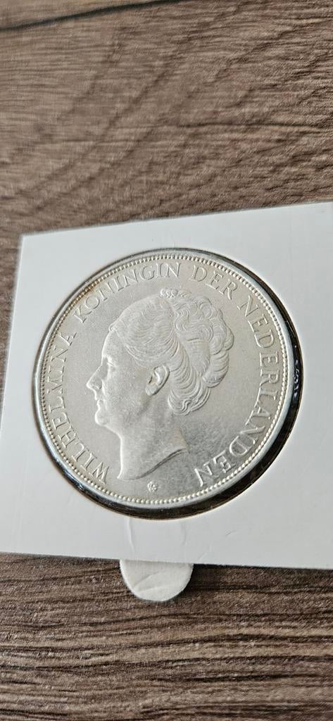 Zilveren rijksdaalder 1940 wilhelmina mooie kwaliteit, Zilver, Ophalen of Verzenden, Koningin Wilhelmina, Losse munt
