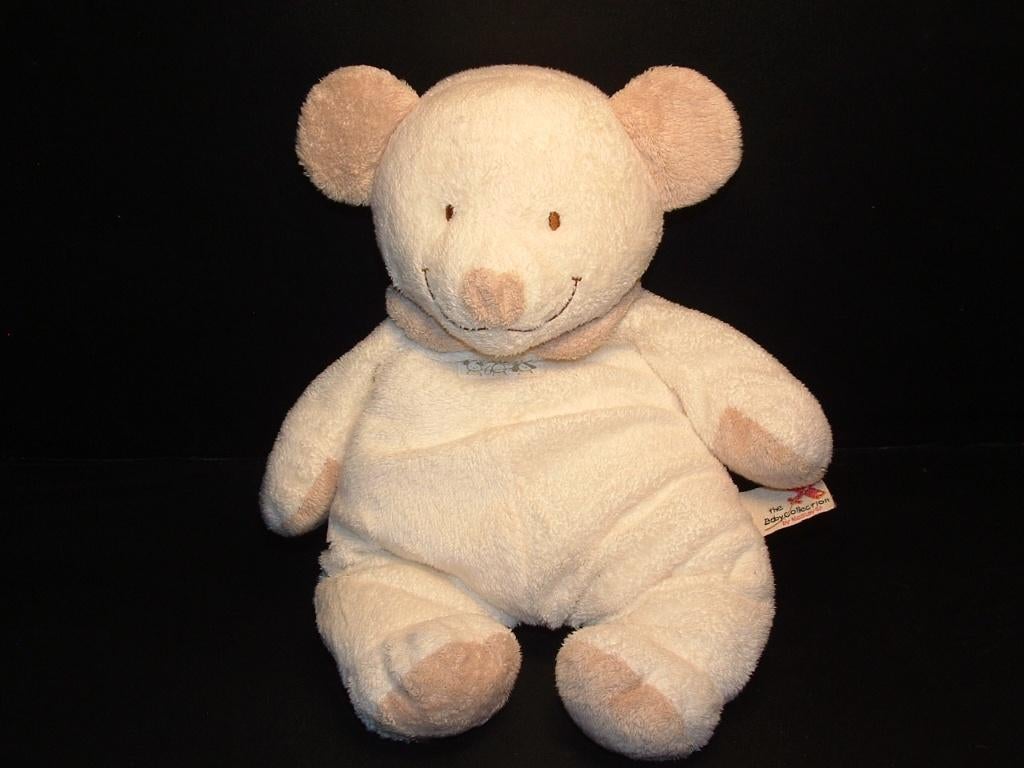 NICOTOY BEER ZACHTE BADSTOF WIT MET ZACHTE BADSTO, Kinderen en Baby's, Speelgoed | Knuffels en Pluche, Nieuw, Overige typen, Ophalen of Verzenden