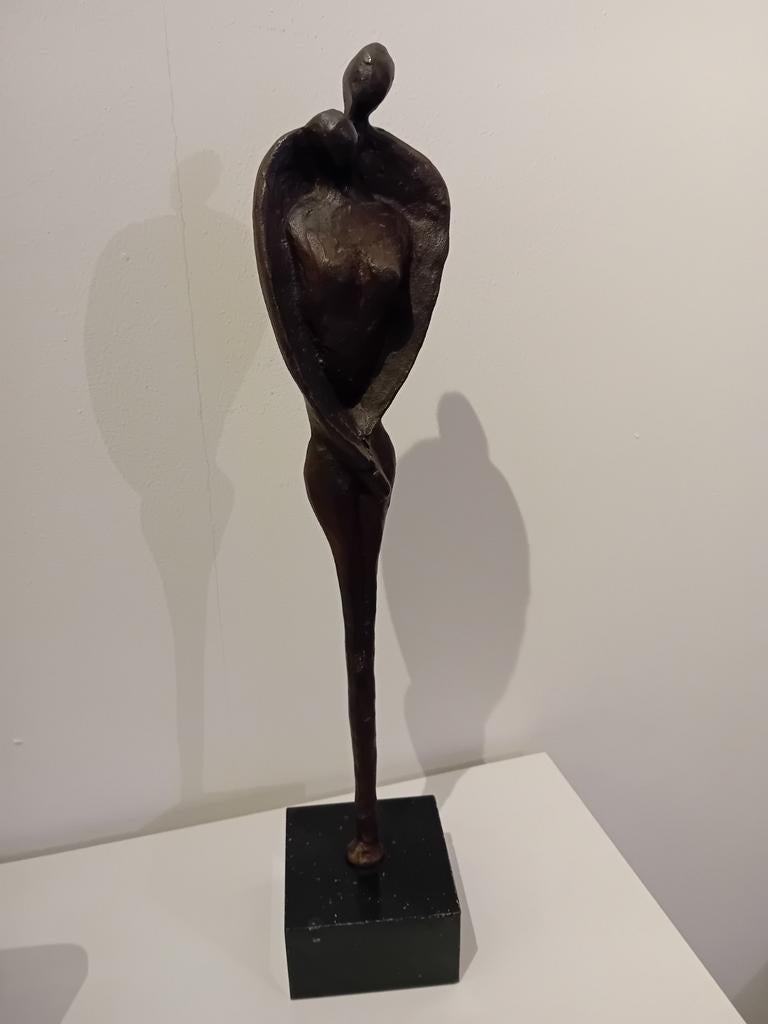 Bronzen sculptuur 'Verbondenheid' van Jos Gielen, Groep mensen, Ophalen of Verzenden, Brons, 20 - 50 cm