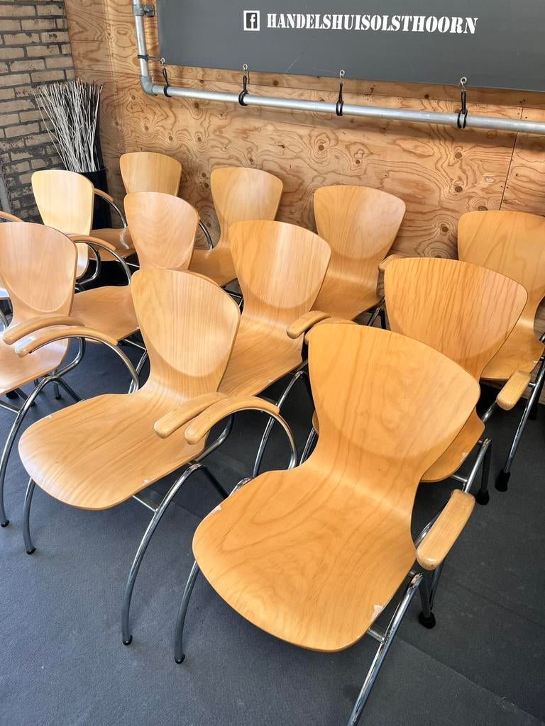 Stapelbare stoelen (32 stuks), Ophalen, Bruin, Xx, Xx