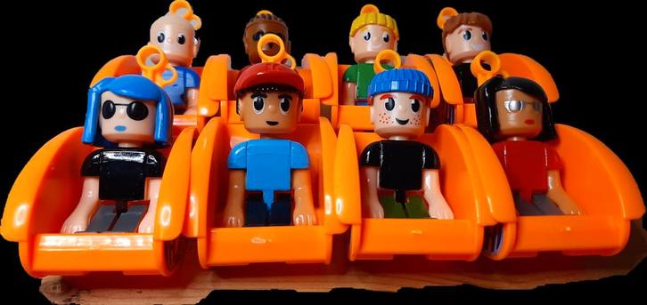 K'nex Poppetjes in wagentje - Attracties - Diverse varianten, Kinderen en Baby's, Speelgoed | Bouwstenen, Gebruikt, Ophalen of Verzenden